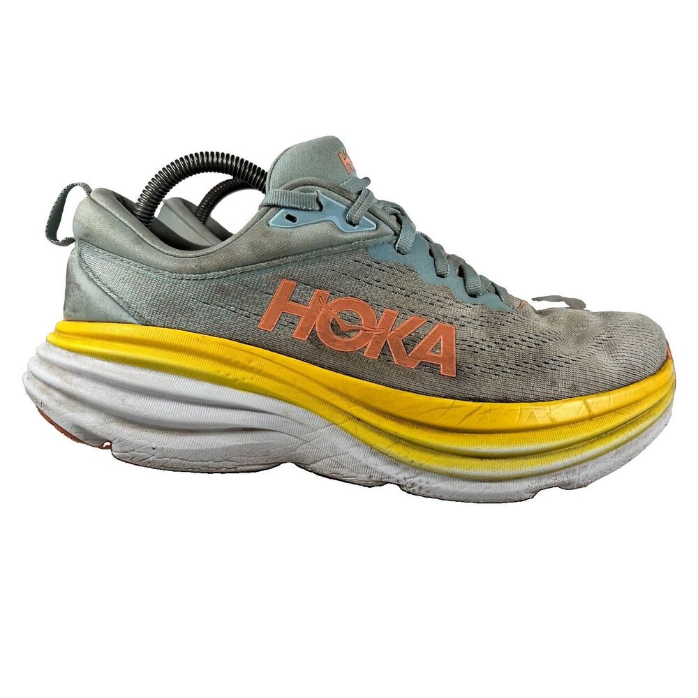 Hoka Bondi 8 Lace Up Athletic Running Shoes Sneakers Women's Size 10 B - READ!